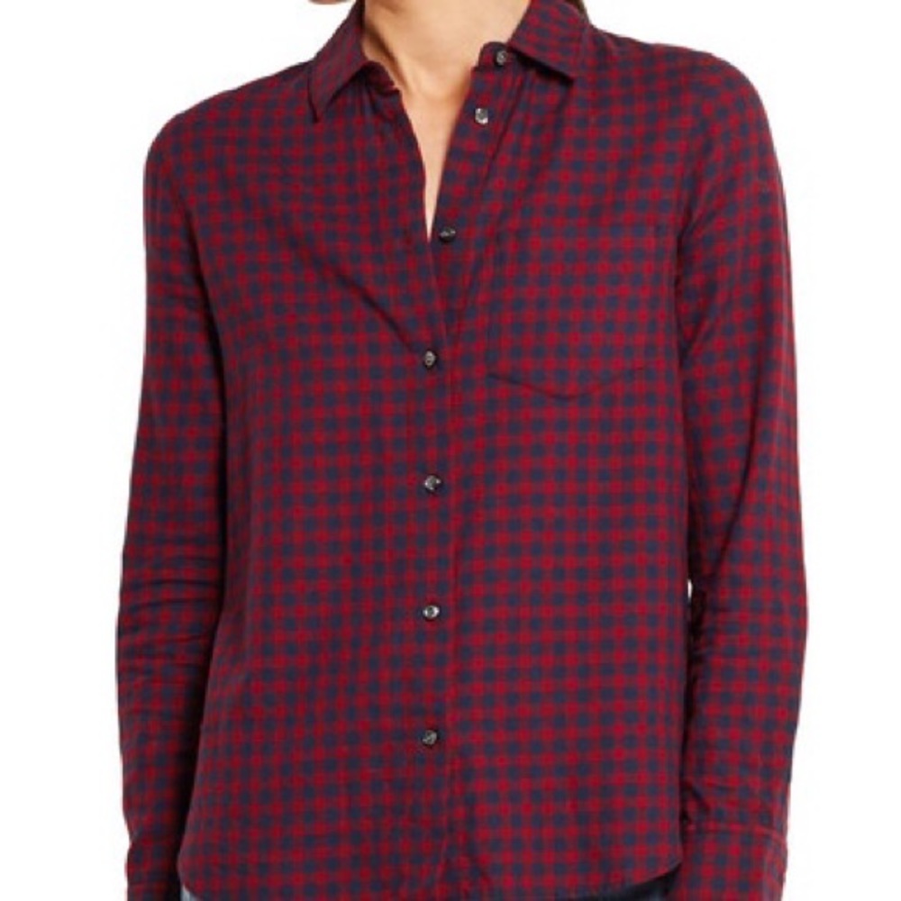 madewell shrunken ex boyfriend shirt plaid